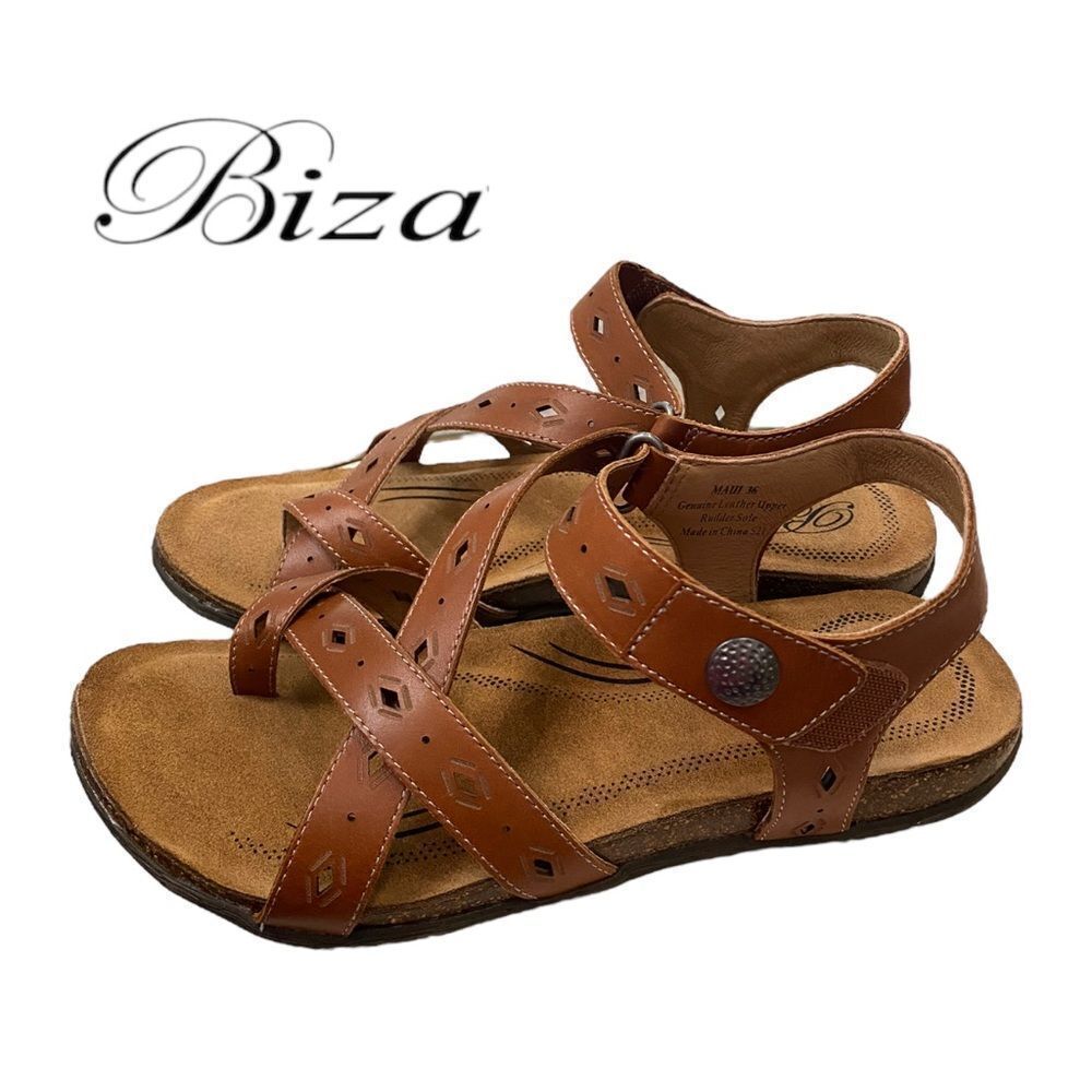 BIZA Maui Women's Whiskey Hue Sandals NEW 36 5.5 6